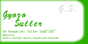 gyozo suller business card